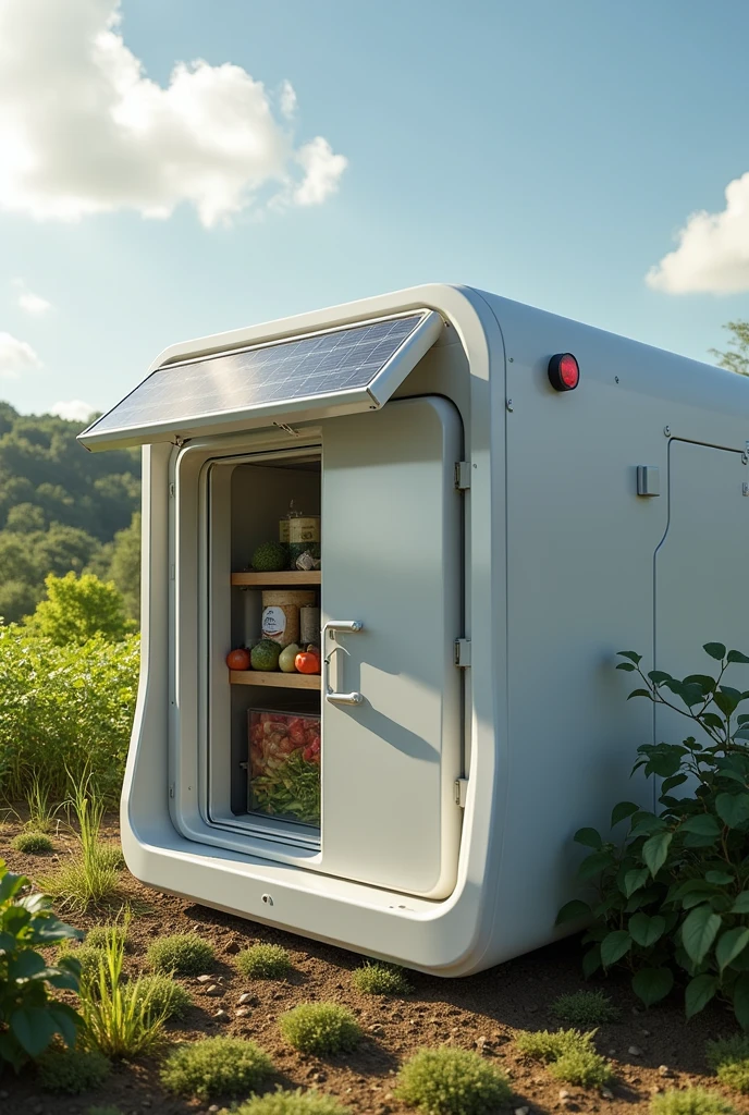 Smart agro system for solar powered food storage system portable
