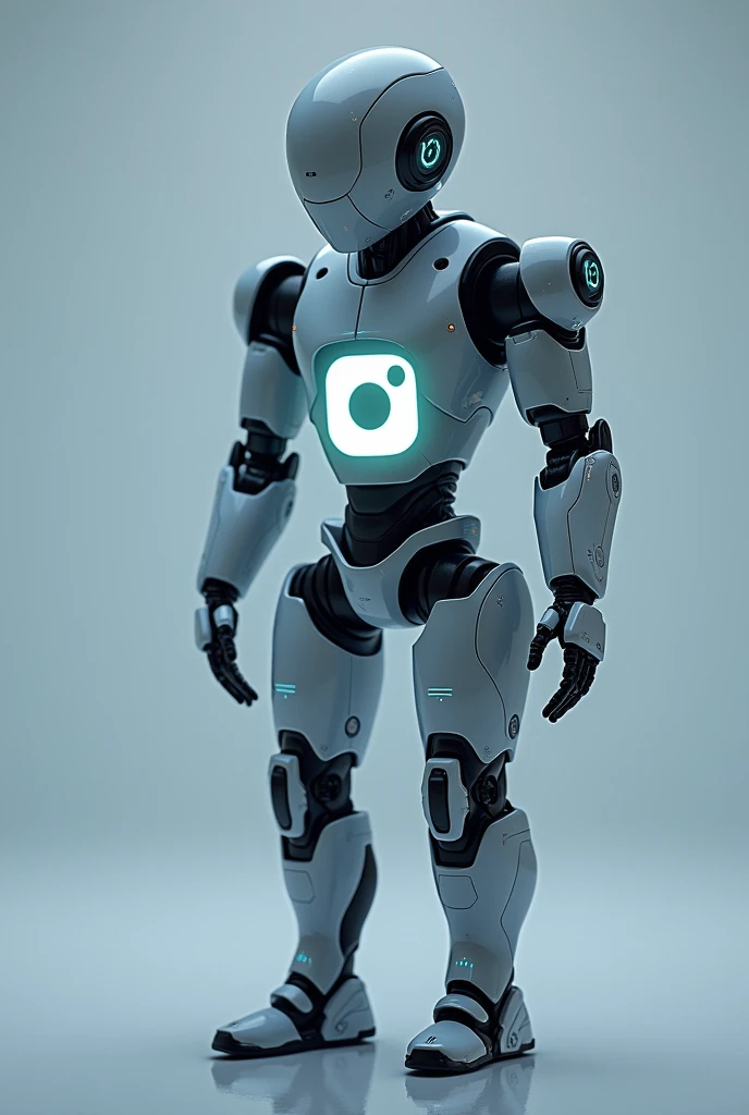 ( Generate an image of a robot or robot with the.Instagram logo announcing that AI has arrived on Instagram)