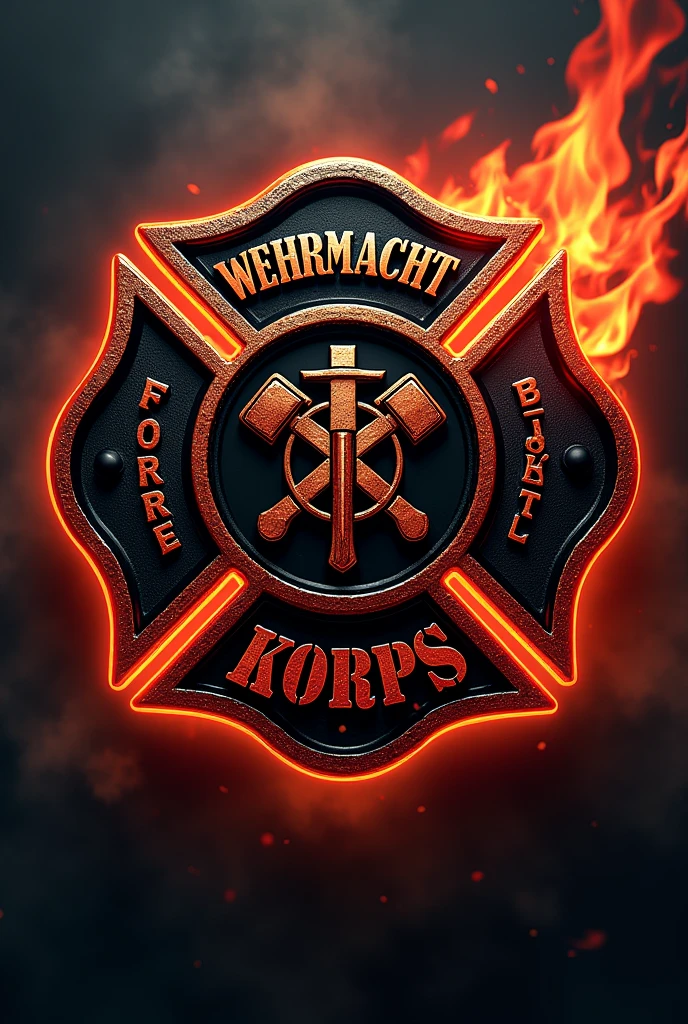 Firefighters logo maltese cross with the name Wehrmacht Korps