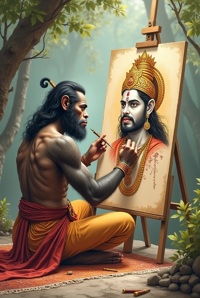 Hanuman drawing shree Ram picture 
