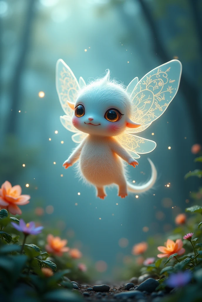 cute, little, round, spirit, fantasy, magical creature