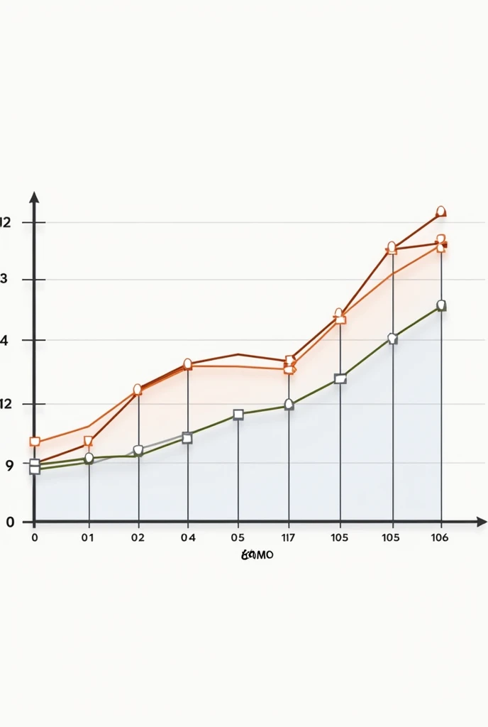 Line graph with data 5, 9, 6, 13, 9, 15 frequency and as variables are cat1,2,3,4,5,6