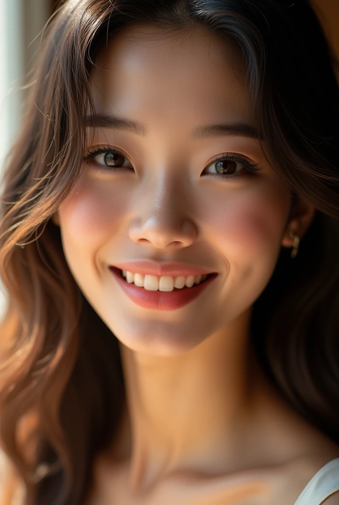 Woman Smile Beautiful Asian Big Eyes Sexy
