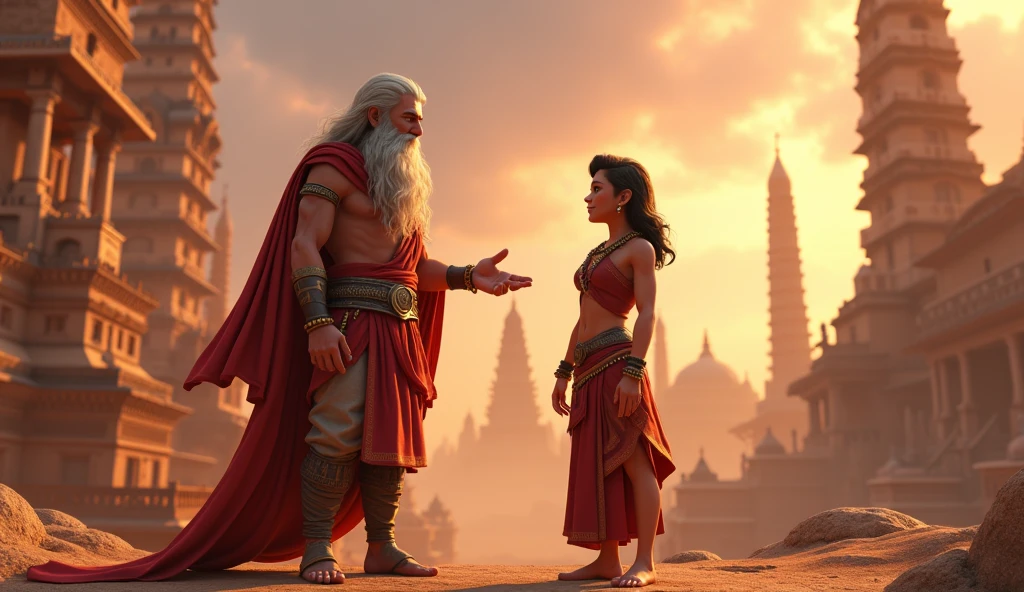 Generate in cinemetic 3d cartoon**Reflect on a significant professional relationship you’ve built and how it has shaped your career.**in Mahabharat time pictures 