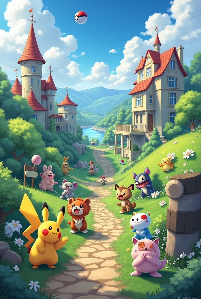Combine elements from both Pokémon and other cartoons. Think about common themes or characteristics. For example, you might blend words related to adventure, magic, or fantasy.