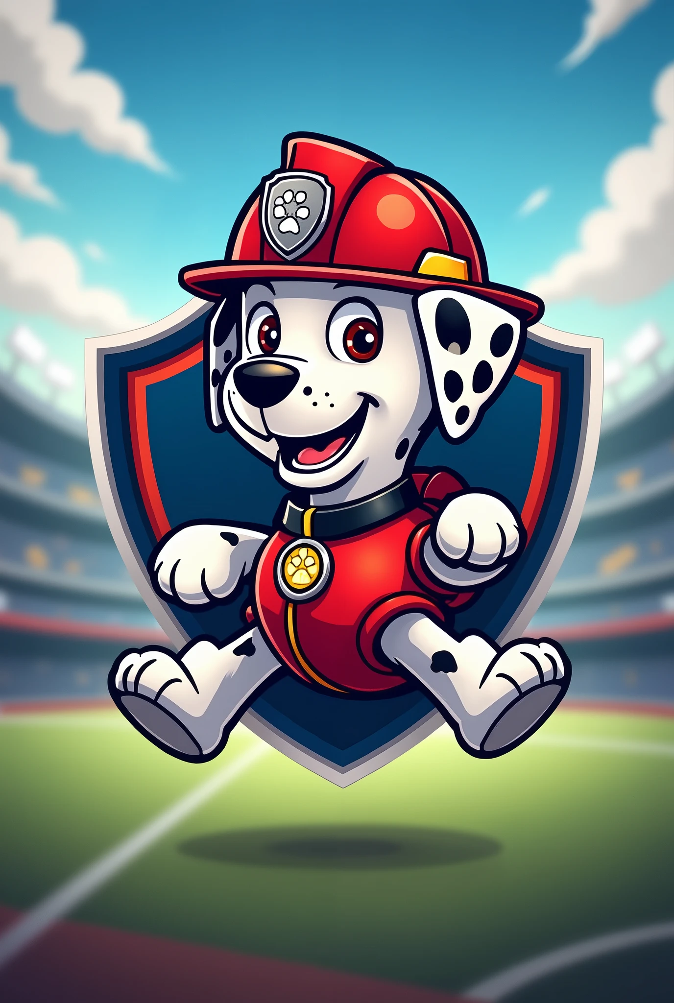 sports logo marshall paw patrol
