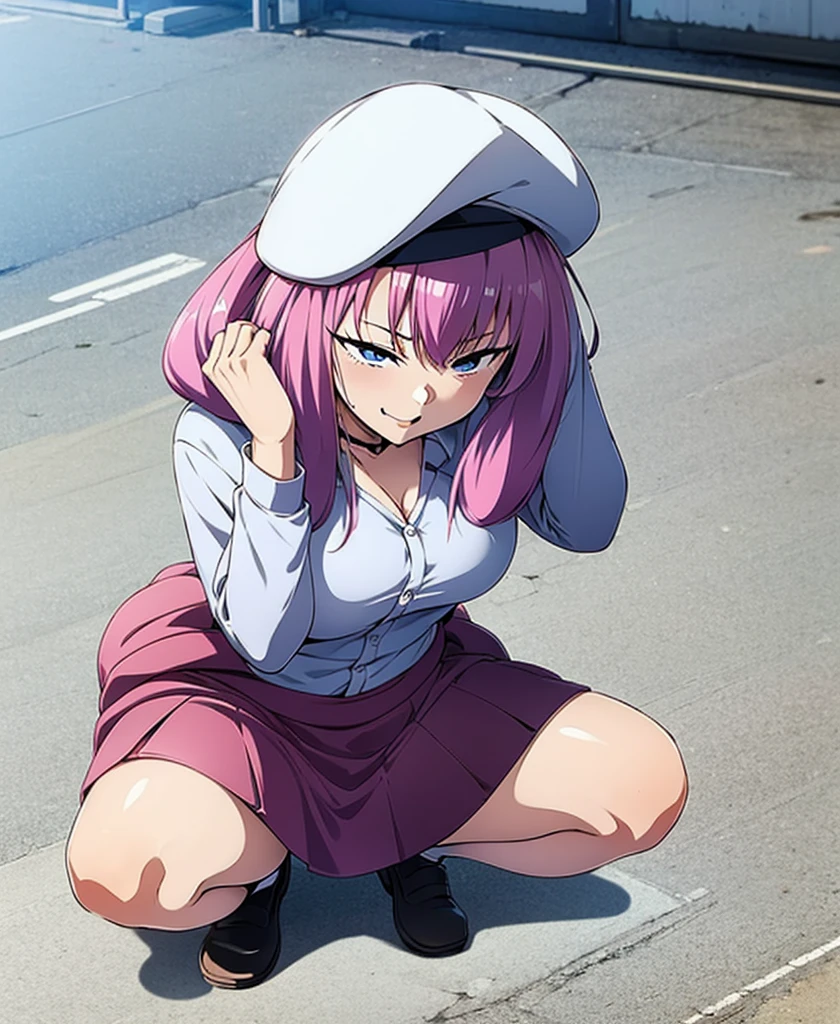 Close-up of a person wearing a skirt and hat, Cute girl anime visuals, Anime Best Girl, Anime girl named Lucy, today's featured Anime stills, Prime time, Nagatoro, Anime guy squatting, Female Anime Characters, Anime stills image, Takano Aya color style, Anime Goddess, In anime movies, Anime stills