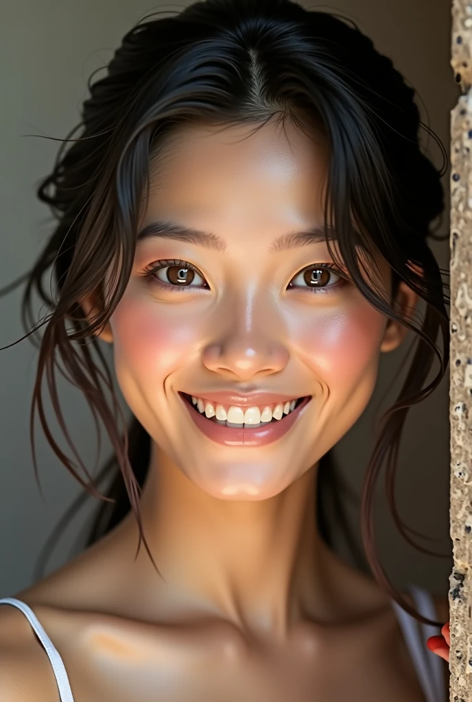 Woman Smile Beautiful Asian Big Eyes Sexy Bright