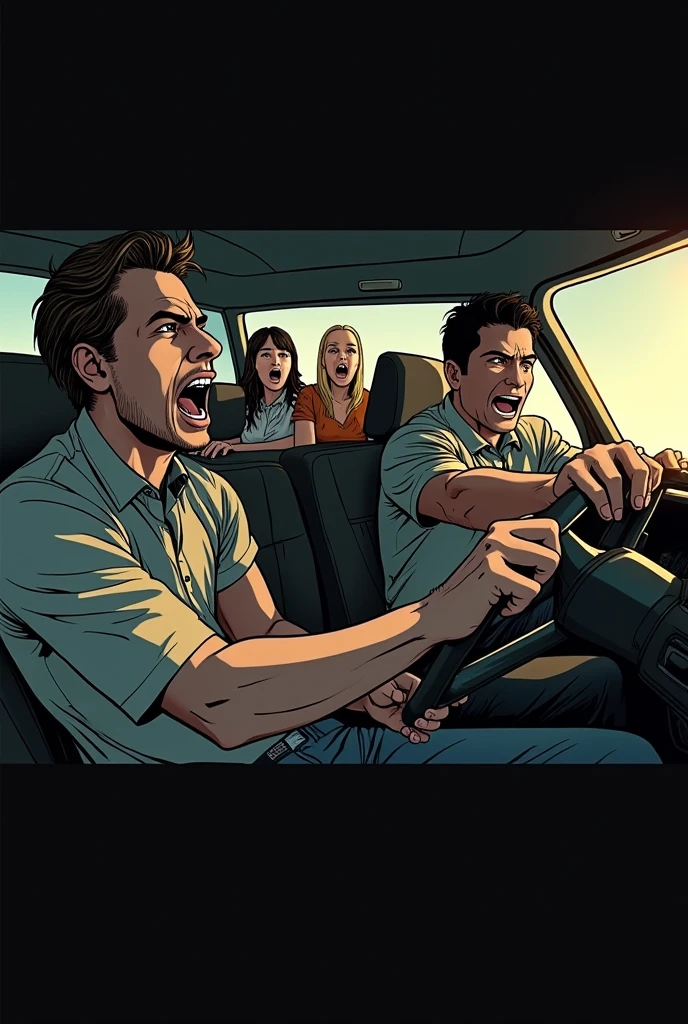 The car started to shake. They screamed and Tom started the car.
