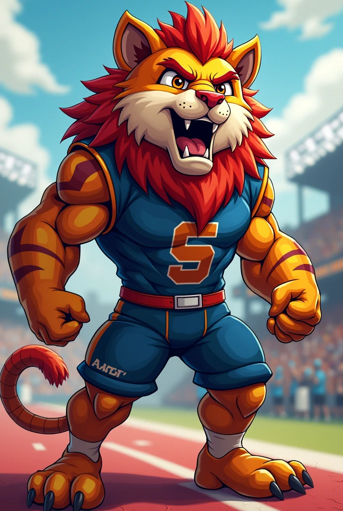 High school mascot with uniform