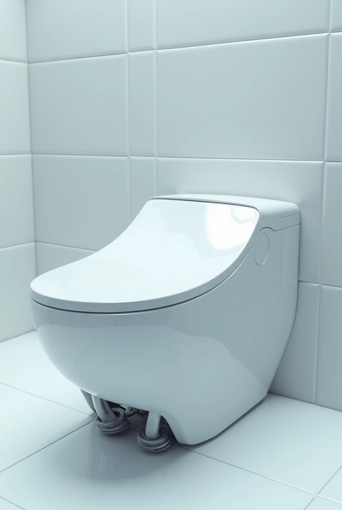 A image of the toilet in which some nozzles where attached under the seat to it