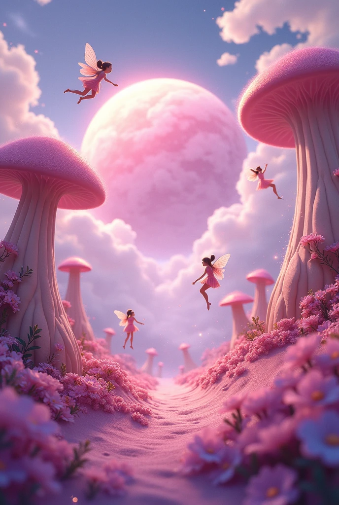 Pink circle planet, it has the characteristic of being the planet of cute fairies


