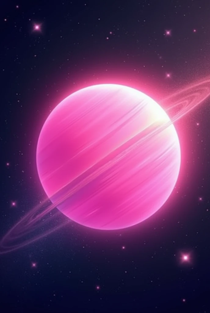 Pink circle planet in the solar system.