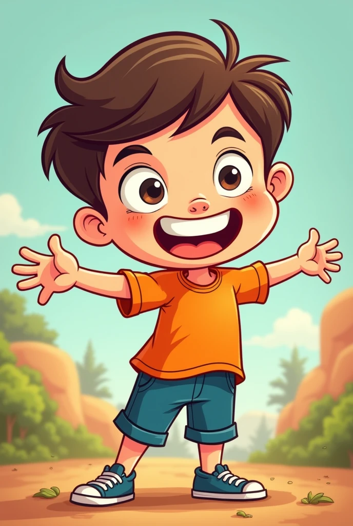 Boy funny cartoon