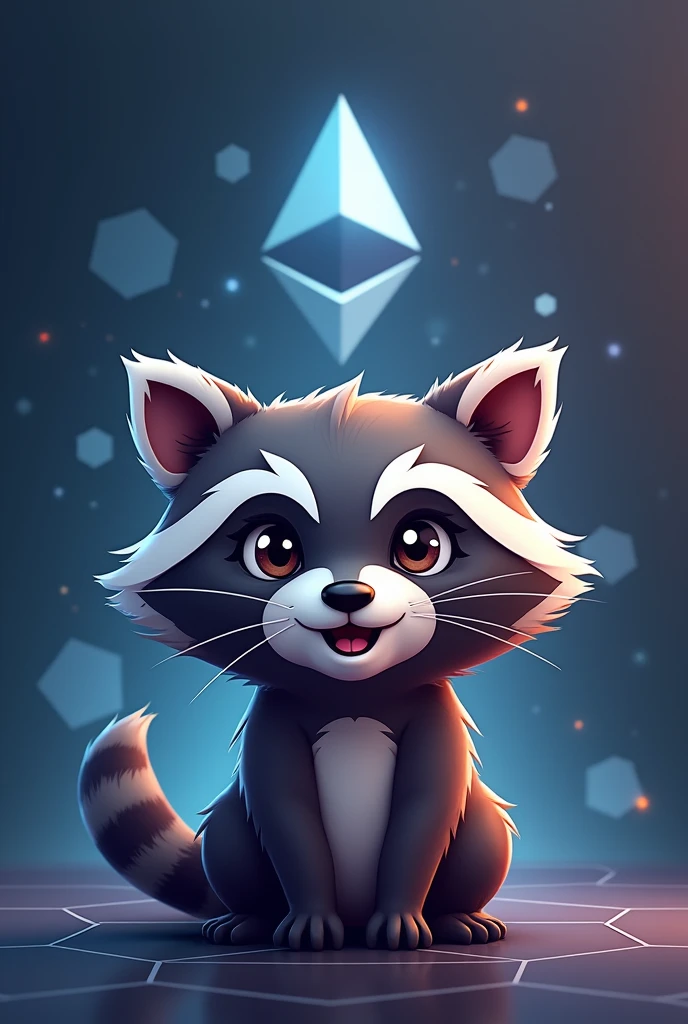 raccoon ethereum cryptocurrency logo profile picture 