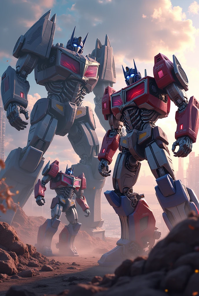 Make the best prime for my animated series of transformers like the drawing of transformers robts and guys