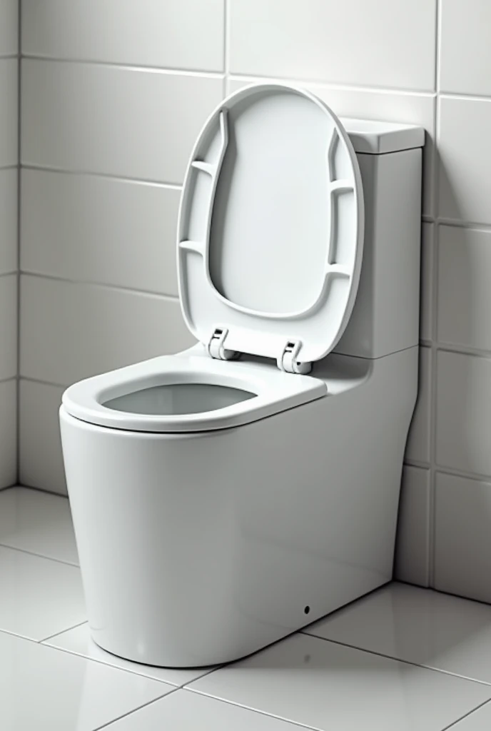 A image of the toilet  in which some water emmiting 
nozzles where attached under the seat cover to it 
And the door of the toilet should be opened. The nozzle should be visible