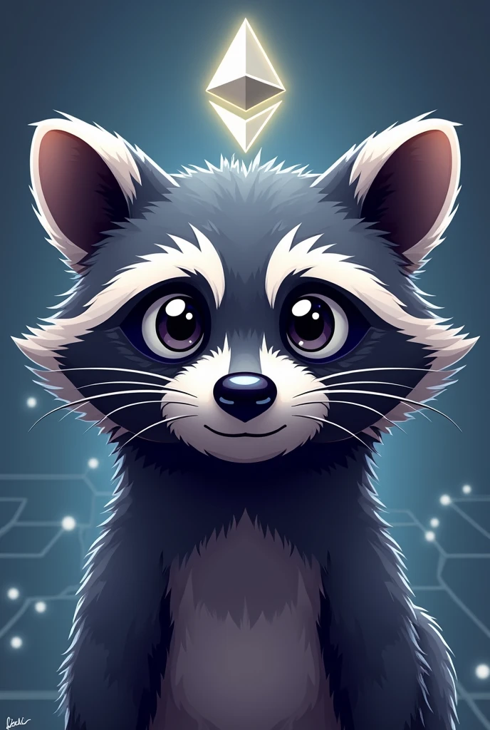 raccoon ethereum cryptocurrency logo profile picture