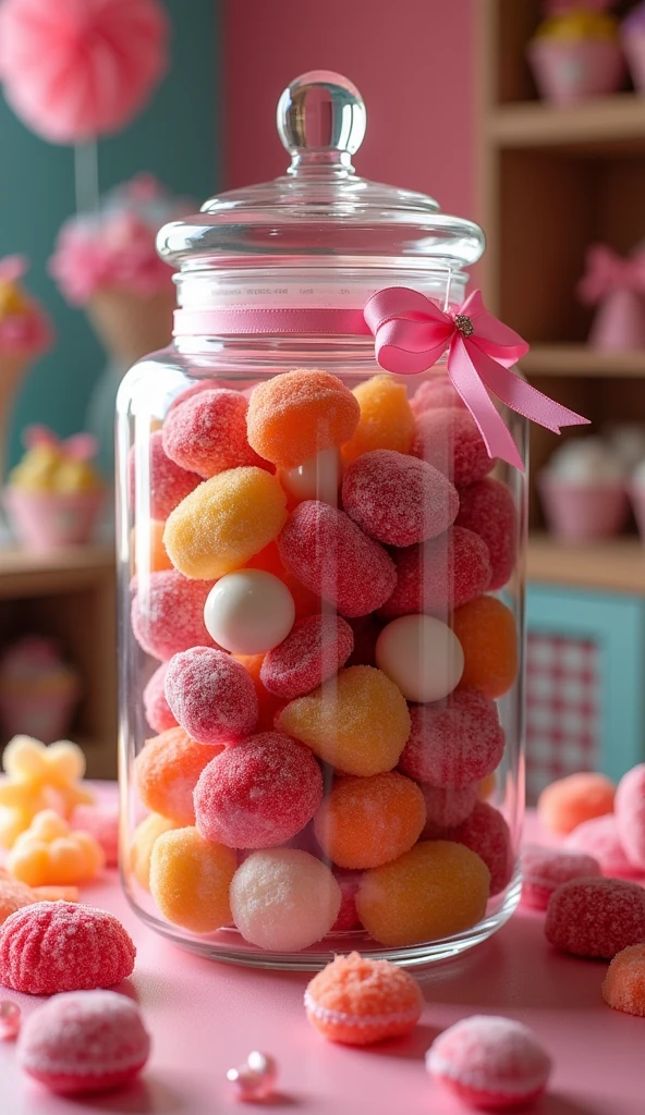 Chic candy bar, Wine gums, Fruit gum, colorful, In a candy jar, Beautifully decorated, Candy Shop