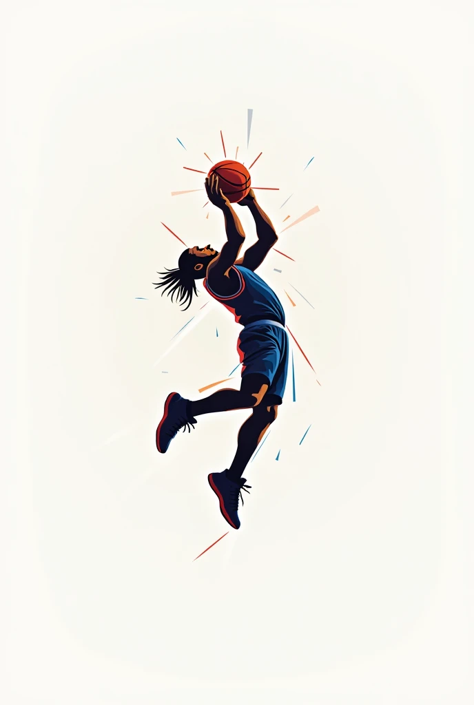 Create a logo of someone playing basketball