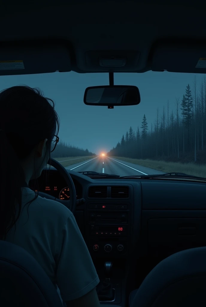 As they walked away, Lily felt a presence in the back seat. At night