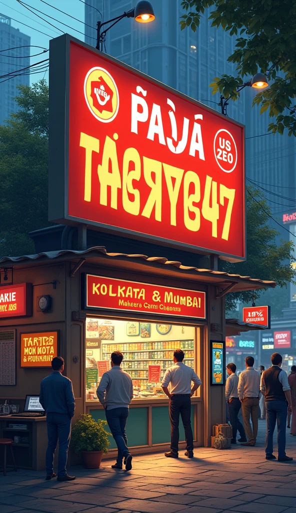 Lottery office, the signboard in front of the office will read: Kolkata Fotafot Mumbai office