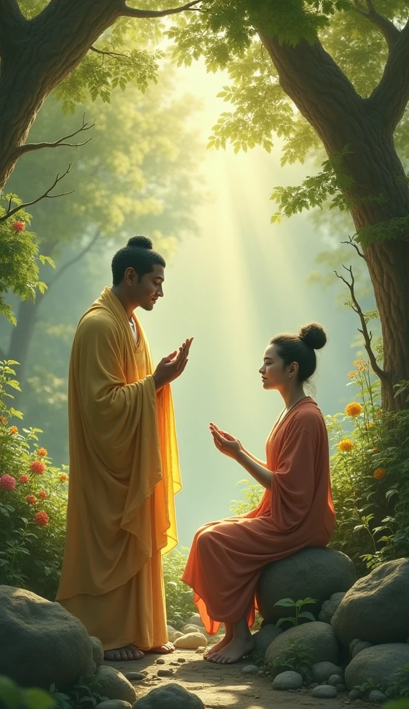 Buddha smiled and gave him an example. He said, "Suppose you plant a seed. Do you expect to see the fruit the very next day?"