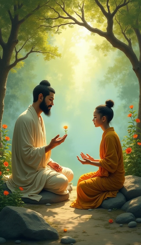 Buddha smiled and gave him an example. He said, "Suppose you plant a seed. Do you expect to see the fruit the very next day?"