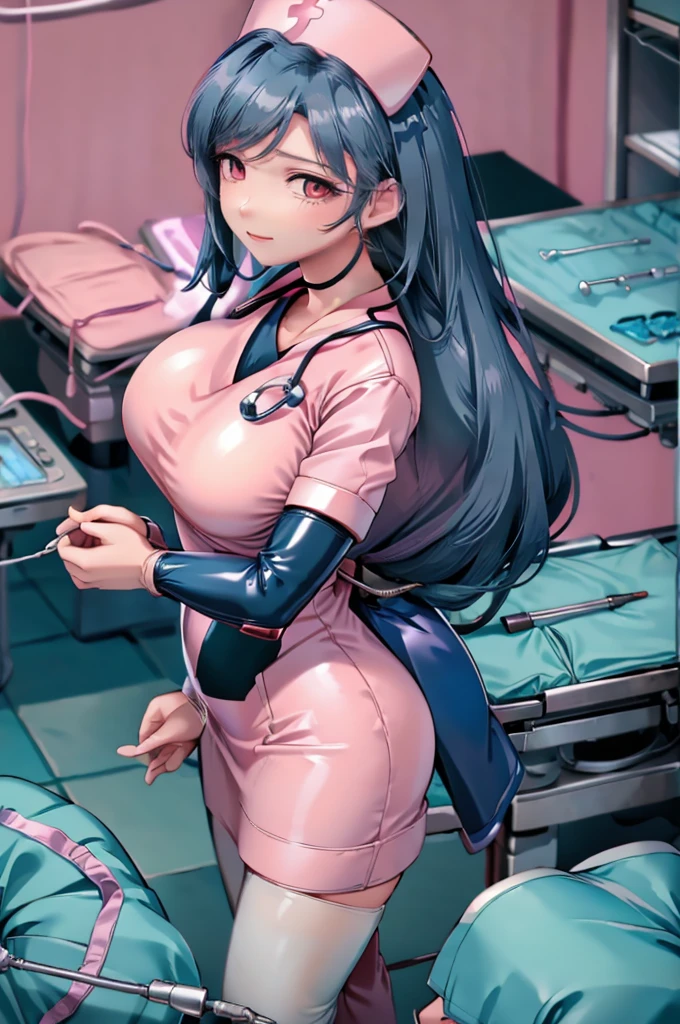 nurse uniform,hospital, latex nurse suit,nurses,busty,elbow gloves,labcoat,black hair woman,pink eyes , gigantic ,medical instruments,asian nurse,two nurses,speculum,examination room,oversize ,big ass ,strap on, lay on table ,legs spreaded,giving birth,gyno chair , dentist,Milf,latex,pink uniform,oversize breasts