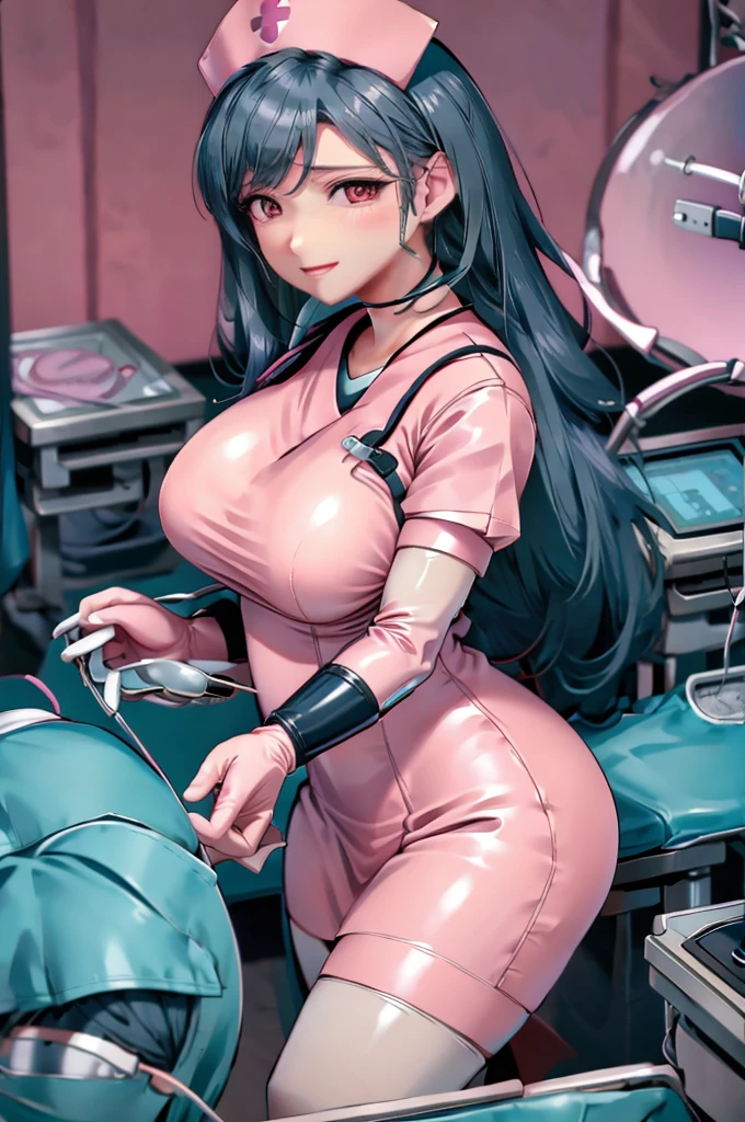 nurse uniform,hospital, latex nurse suit,nurses,busty,elbow gloves,labcoat,black hair woman,pink eyes , gigantic ,medical instruments,asian nurse,two nurses,speculum,examination room,oversize ,big ass ,strap on, lay on table ,legs spreaded,giving birth,gyno chair , dentist,Milf,latex,pink uniform,oversize breasts