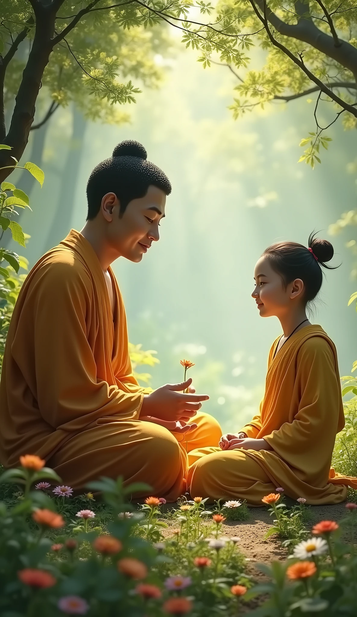 Buddha smiled and gave him an example. He said, "Suppose you plant a seed. Do you expect to see the fruit the very next day?"