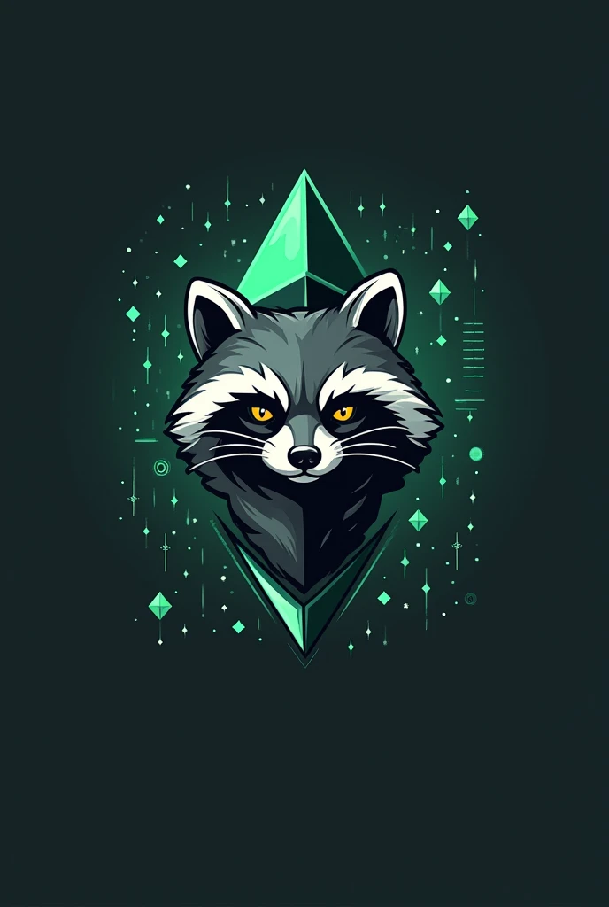 raccoon ethereum cryptocurrency logo 
