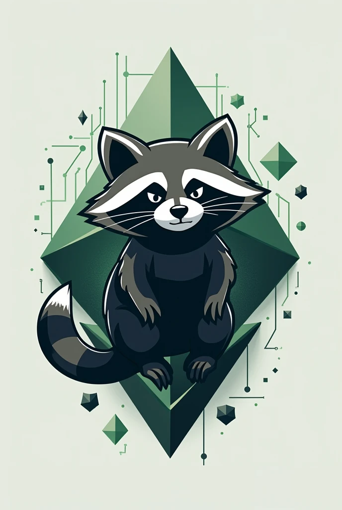 raccoon ethereum cryptocurrency logo 