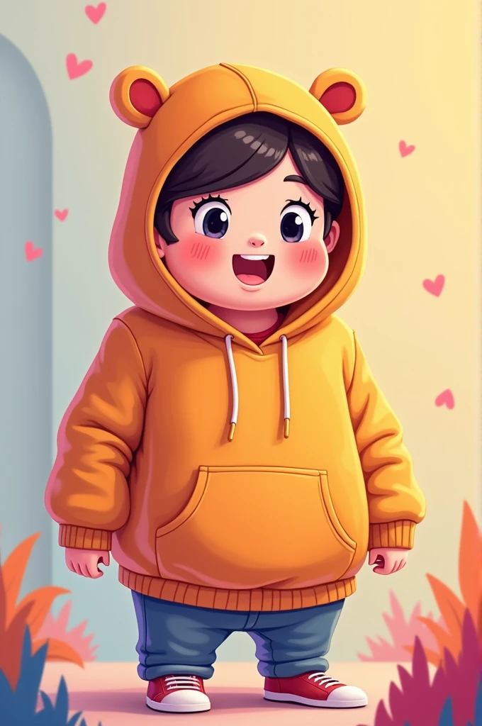 A cartoon illustration of a hoodie