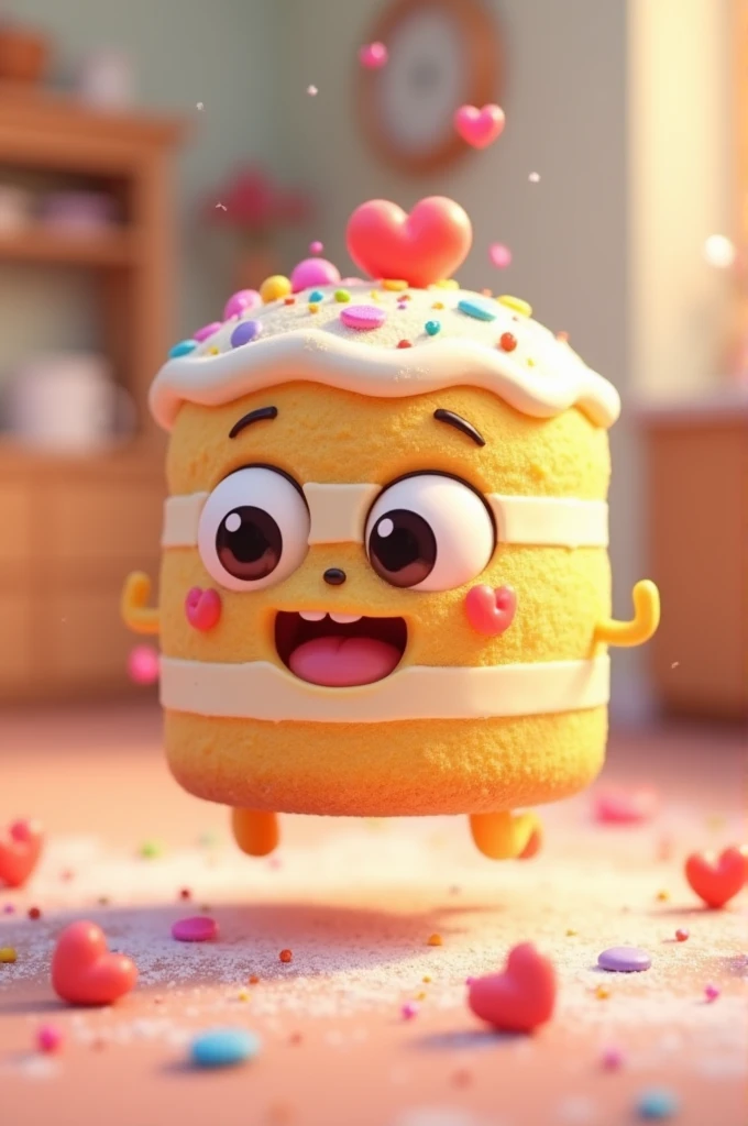 Animated piece of cake cake 