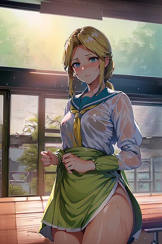8k(((Close-up of face)))
Masterpiece
((woman,The facial expression is accurate,Anime style face,greenish blue eyes ))
Group
(((((Location: School classroom)))))
(((((The place is school)))))
(((((womanは授業を受けている)))))
8k(((((high school girl)))))
8k(((((Wet)))))