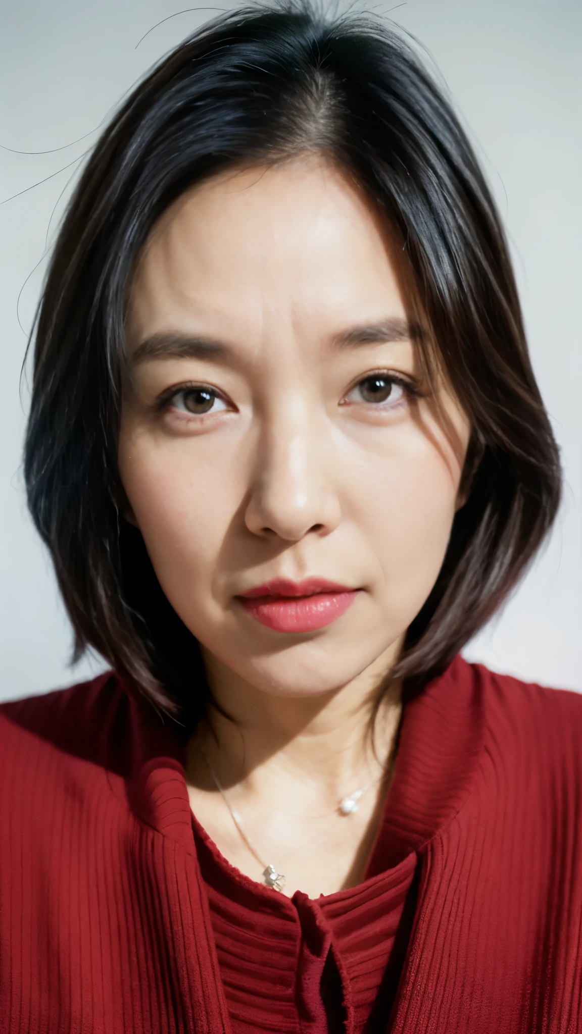 masterpiece, ((Depth of written boundary)), 32K, Vibrant colors, Beautiful finish, Face close-up, Beautiful mature woman, 6, Photo of your ID, Business operator, chief executive officer(chief executive officer), View from the front, Trance, Cool look, Red lips, Thin lips,