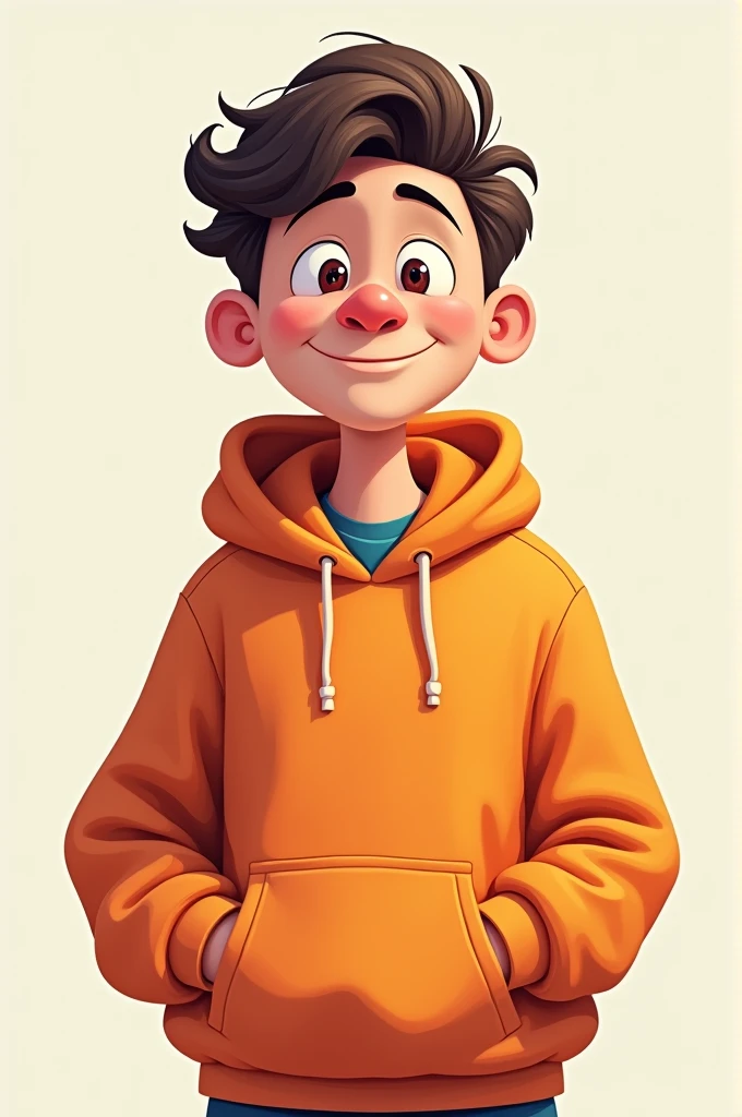 A cartoon image of a man wearing a hoodie