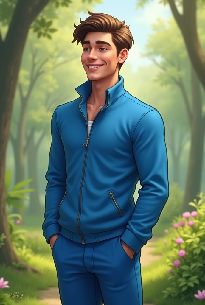 Boy in blue clothes, age 20 years 