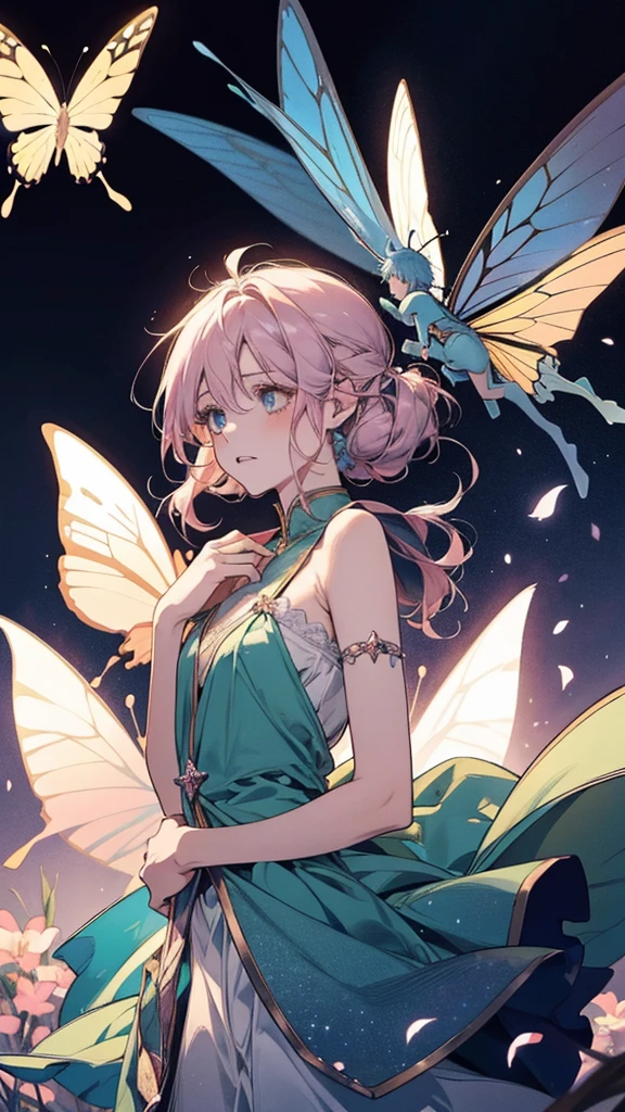 百合の花の上に座っているFairyが、Butterfly on hand々Anime that has, Fairyの女王のように微笑む, Fairyの肖像画, 美しいFairy, Fairyの肖像画, 水Fairy, 美しいFairys, Fairyのような, 宇宙の花のFairy, Fairyの美学, Fairy, 星のFairy, 美しいFairy, Fairyの女王, Anime fantasy illustration, Beautiful fantasy anime, Beautiful anime art