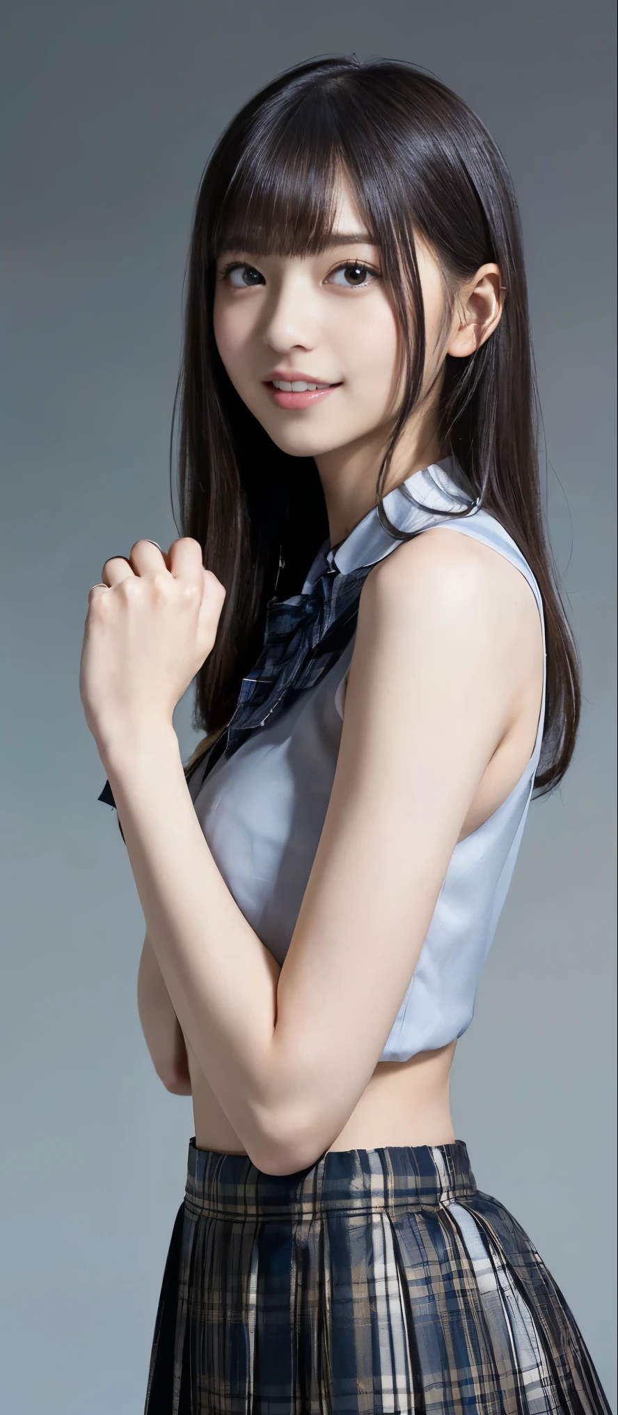 Photo quality,Masterpiece,Realistic,(16 year old cute Japanese girl:1.9),(Detailed young face:1.9),(Very embarrassed look:1.9),(Thin legs:1.9),(Wear light summer clothing:1.9),(Sit on the sofa and relax with your legs apart:1.9),((Droopy eyes:1.9)),((Body type of a 16 year old girl,Small Tits:1.9)),(Cute school girl hairstyle:1.9),((Skinny Legs)),Very pale skin,Show your forehead,Detailed body,Detailed hands,No makeup