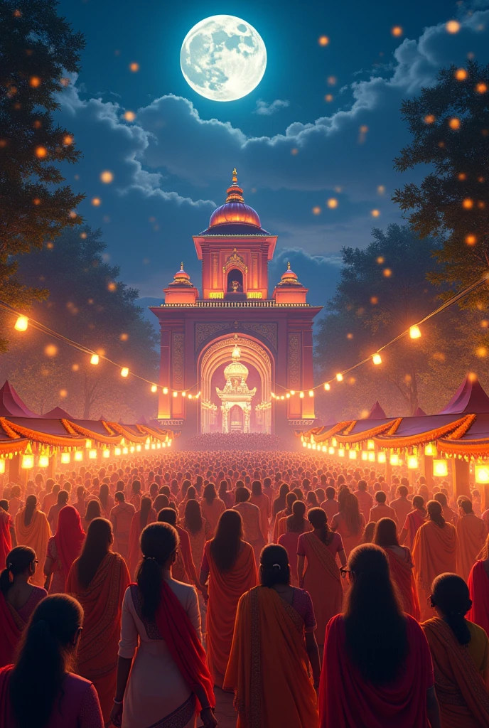 Navratri festival lighting night view