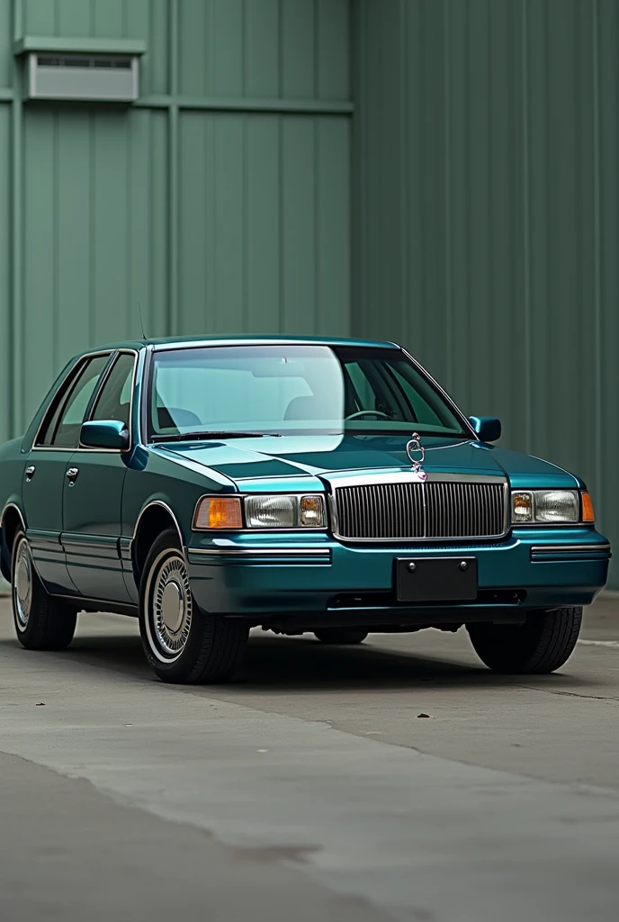 Grand marquis car year 1996, Navy blue and navy green color, next to logo "Enrique"