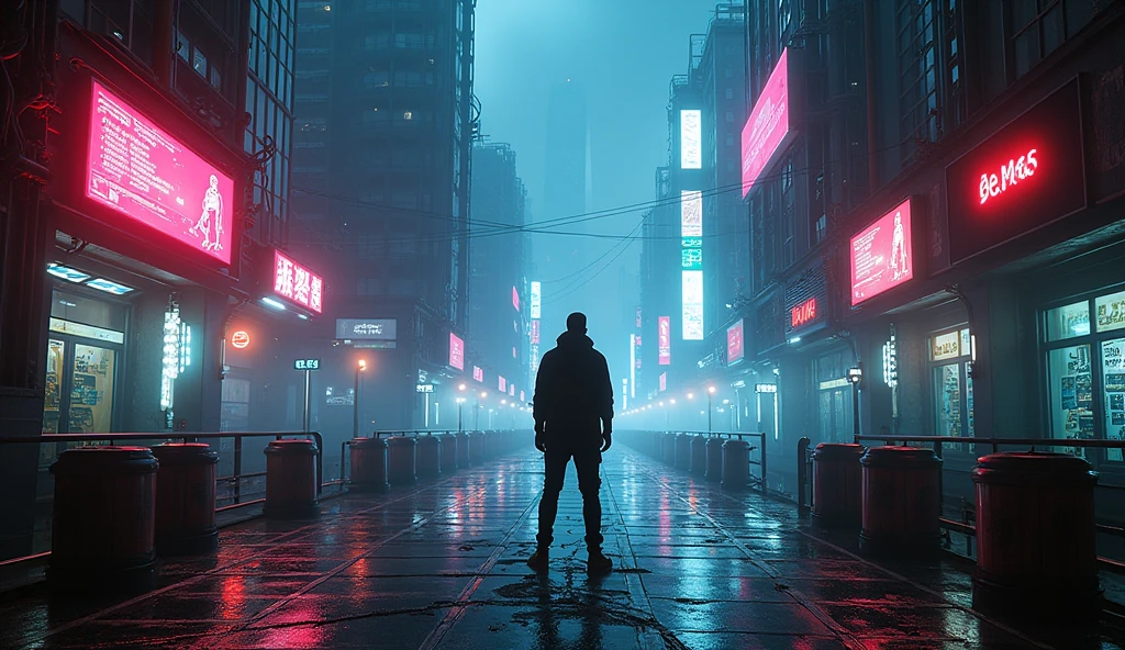 Cyberpunk inspired, Ultrawide, dark neon