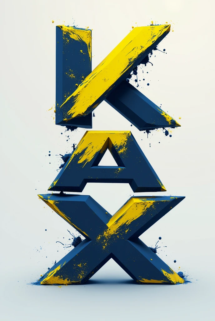 Modern yellow and blue sports brand logo of word brand name "KANIX" written on the logo.