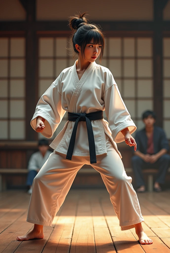 realism anime japanese karate woman
