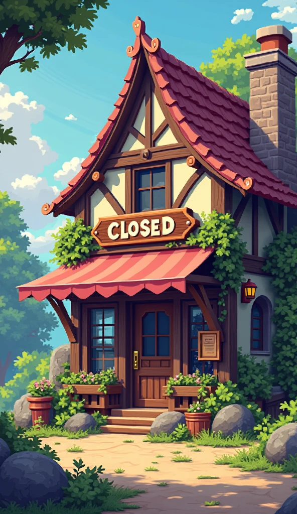 pixel art, store with closed sign, a placa esta de loja fechada
mundo de pixel pixel art, fantasy and pixel world