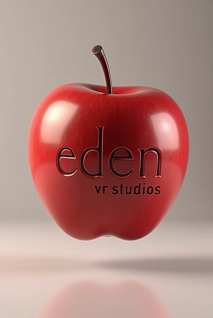Can you generate me an apple that has an engraving? "Eden VR Studios"