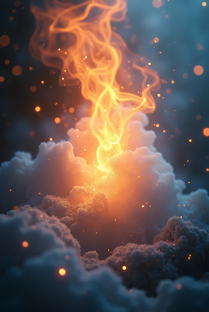 Divine Elements: Include subtle, ethereal elements in the background, like glowing stars or celestial motifs, to emphasize the divine nature of the Celestial Fire and its connection to the gods