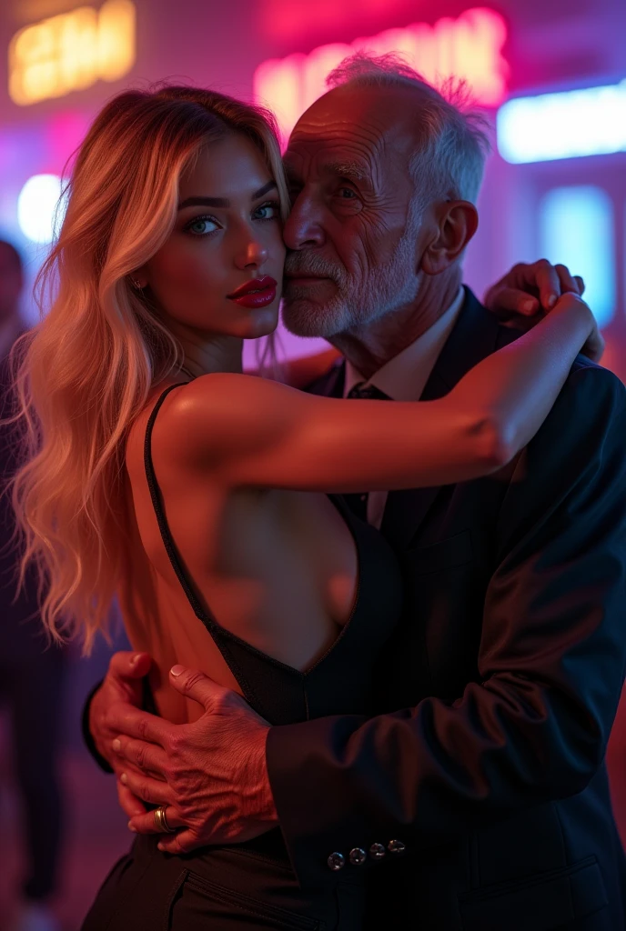 russian blue eyes hugging ugly grandfather old Man nsfw gorgeous face, you can clearly see my high cheekbones and defined jawline. My nose is and cute, complimenting my features nicely. And those full, luscious lips red lipstick neon light cupercity, sideview cleavage blonde hairs biggest size lips big boobs big fake lips red lipstick big pub Backless Fashion Design Dress, Without Lingerie & Underpants, Women's Sexy Clothing.Erotic Cut-out Slip Dress, Hot Backless Halter Bodycon Dress, Women's Sexy Lingerie, xposed breasts woman, full body,Old man with ugly and wrinkled face, girl exciting